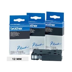 Brother Cassette Ruban TC Noir/Blanc 12mmx7,7m TC201 pour PT500/8E/2000/3000/5000 - Publicité