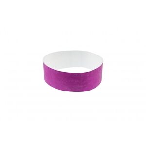 Bracelet en papier indéchirable 25 mm - Violet (lot de 100) - Publicité