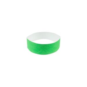 Bracelet en papier indéchirable 25 mm - vert fluo (lot de 100) - Publicité