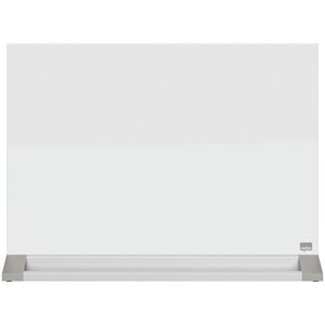 NOBO Tableau blanc de bureau en verre blanc brillant, double face, magnétique, 574 x 432 x 140 mm - Publicité