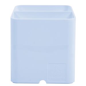 Exacompta - Réf. 67762D - Carton de 10 Pots à crayons Pen-Cube Aquarel - Bleu pastel - Publicité