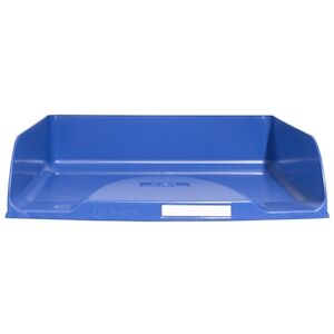 Exacompta - Réf. 11124D - Carton de 6 Corbeilles à courrier COMBO STYLI NeoDeco - pour A4+ - 34 x 25 x 6,5 cm - pour 500 feuilles - bleu de France - Publicité