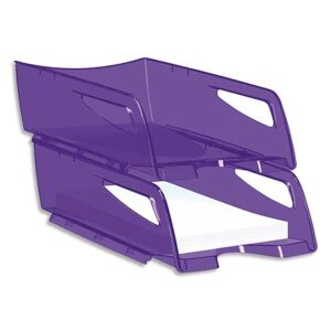 Packdiscount CEP Corbeille à courrier maxi Happy ultra violet 25x10,1x34 cm - Publicité