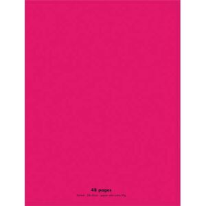 Packdiscount NEUTRE Cahier piqûre 24x32 48 pages grands carreaux 90g. Couverture polypro rose - Publicité