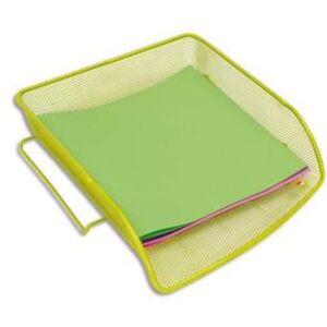 Packdiscount Corbeille à courrier en métal Mesh   L27 x H6,5 x P34 cm coloris vert - Publicité