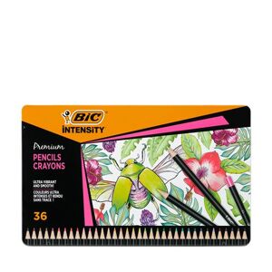 Boîte en Métal de 36 Crayons de couleur Bic Intensity Premium Multicolore - Publicité