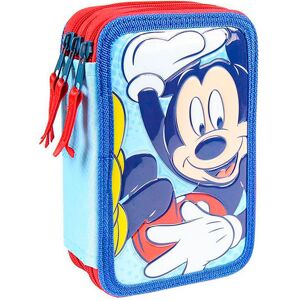 Giotto Premium Pvc Mickey Triple Filled Pencil Case Bleu Homme Bleu One Size male