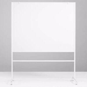 Lintex Tableau blanc mobile ONE - magnétique, double face, sur roulettes, Couleur Blanc, Taille L150 x H120 cm - Publicité