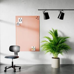 Lintex Tableau en verre Mood Wall - effacable, magnetique, Couleur Naive 640 - Rosa, Taille L100 x H150 cm