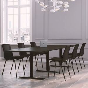 Table de réunion Modul avec chaises Ana Stol 4340S - 6 à 10 places, Taille 8 places (280 cm), Couleur des chaises Noir, Couleur de la table Noir