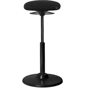 Tabouret mobile Joi - effet de balancement dynamique, tissu noir