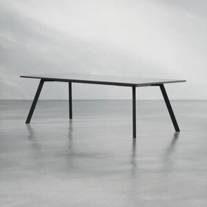 Brizley of Scandinavia Table de conference Viggo Standard - Stratifie, hauteur 73 cm, Taille 240 cm, Plateau Noir, Couleur du pietement Noir