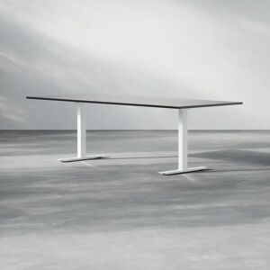 Direkt Interiör Table de reunion Modul, Taille 240 cm, Pietement Blanc, Couleur Noir