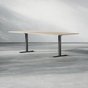 Direkt Interiör Table de reunion Modul, Taille 240 cm, Pietement Noir, Couleur Chene