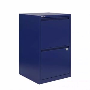 Bisley Armoire pour dossiers suspendus BS Filing Flush Front - 2 tiroirs, largeur 41,3 cm, Couleur Oxford Blue