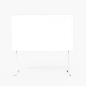 Lintex Tableau blanc mobile ONE - magnétique, sur roulettes, Couleur Blanc, Taille L200 x H120 cm - Publicité