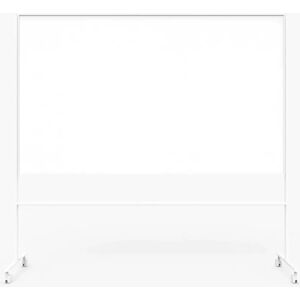 Lintex Tableau blanc mobile ONE - magnétique, double face, sur roulettes, Couleur Blanc, Taille L200 x H120 cm - Publicité