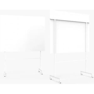 Lintex Tableau en verre et acier Mono Mobil, Couleur Pure 130 - Blanc, Finition Verre soyeux mat, Taille B150,7 x H196 cm