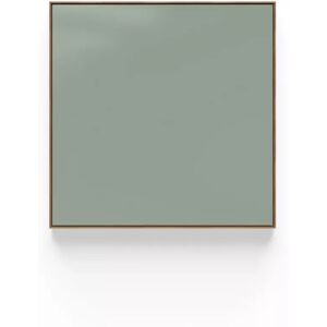 Lintex Tableau en verre Area - cadre en chene, Couleur Frank 540 - Vert-gris, Finition Verre soyeux mat, Taille L127,8 x H102,8 cm