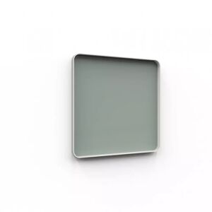 Lintex Tableau d'ecriture en verre Frame Wall, Couleur Frank 540 - Vert-gris, Finition Cadre Gris, Taille L100 x H100 cm
