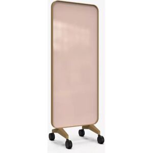 Lintex Tableau blanc en verre Frame Mobile, Couleur Naive 640 - Rosa, Pietement Chene, Taille L75 x H196 cm