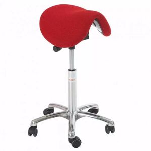 Global Siege selle Dalton Alu50 sans dossier, tissu, Couleur Rouge, Assise Inclinable (Easy seat)