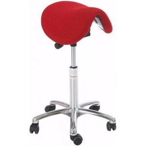 Siège selle Dalton Alu50 sans dossier, tissu, Couleur Rouge, Assise Inclinable (Easy seat)