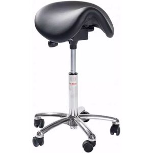 Global Siege selle Dalton Alu50 sans dossier - Cuir synthetique, Couleur Noir, Assise Inclinable (Easy seat)