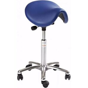 Siège selle Dalton Alu50 sans dossier - Cuir synthétique, Couleur Bleu clair, Assise Inclinable (Easy seat)