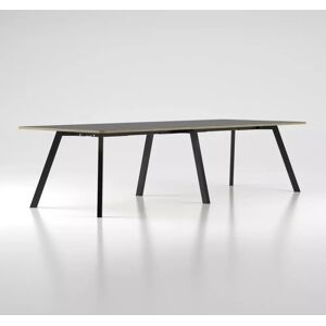 Brizley of Scandinavia Table de reunion Viggo Linoleum - Hauteur 90 cm, Dimensions Largeur 1150 x Longueur 5600, Pieds Noir, Couleur Nero 4023