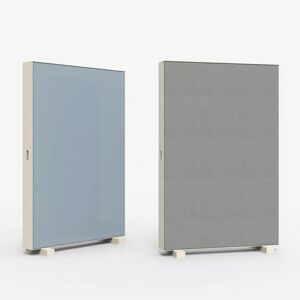 Lintex Screen Wall Unit - Mur d'insonorisation, Couleur Smooth 340 / Xpress 60003, Pietement Blanc perle, Taille L120 x H185,5 cm