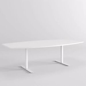 Direkt Interiör Table de reunion AGENDA, Taille 220 x 120 cm, Pied Blanc, Couleur Blanc