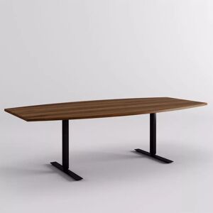 Direkt Interiör Table de reunion AGENDA, Taille 220 x 120 cm, Pied Noir, Couleur Noyer