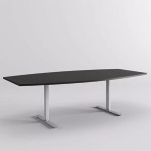 Direkt Interiör Table de reunion AGENDA, Taille 240 x 120 cm, Pied Silver, Couleur Noir