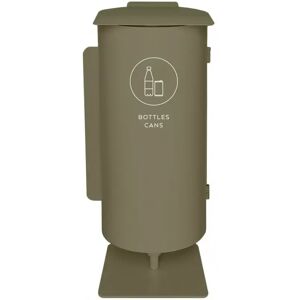 Poubelle de tri sélectif Birdie - Simple, Finition Bottles/Cans - 63 L, Couleur Vert Olive