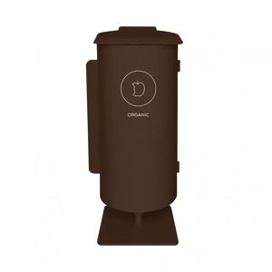 TreCe Poubelle de tri selectif Birdie - Simple, Finition Organic - 63 L, Couleur Chocolat