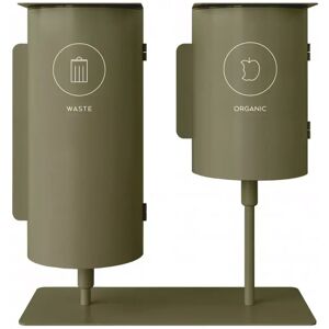 TreCe Poubelles de tri selectif Birdie, Finition Oliv Waste (63L) & Oliv Organic (43L)