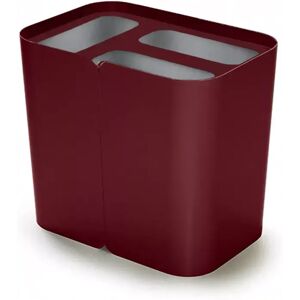 TreCe Poubelle de tri selectif Hold, Finition Organic, Paper & Plastic, Couleur Bordeaux