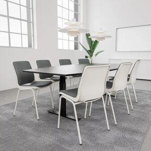 Generic Table de conference SET 8 personnes - Agenda + Profim Ana, Plateau Noir, Stol Snow / Vanilla / Grey