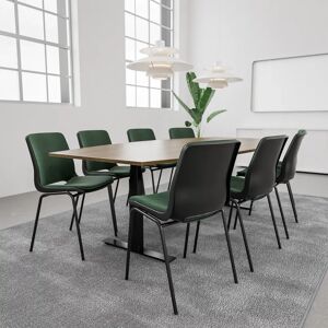 Generic Table de conference SET 8 personnes - Agenda + Profim Ana, Plateau Chene, Stol Black / Graphite / Dark Green