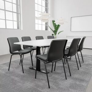 Generic Table de conference SET 8 personnes - Agenda + Profim Ana, Plateau Blanc, Stol Black / Graphite / Grey