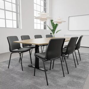 Generic Table de conference SET 8 personnes - Agenda + Profim Ana, Plateau Noyer, Stol Black / Graphite / Grey