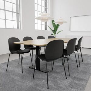 Generic Table de conference SET 8 personnes - Agenda + Profim Noor, Plateau Chene, Stol Black / Graphite / Black