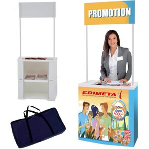 Edimeta Comptoir Promo-Expo avec Pancarte et Sac transport