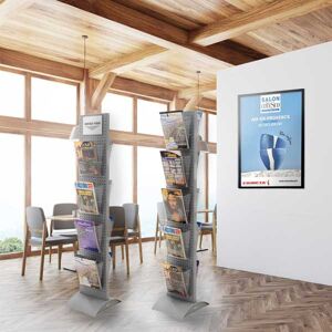 Edimeta Totem brochures Info-Displays® 10 cases A4 double-faces - Publicité