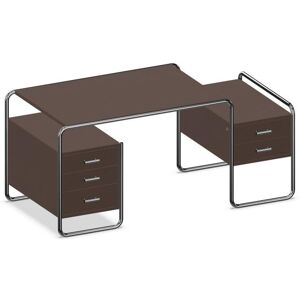 THONET ecritoire de bureau S 285 (Dark brown - Hetre et acier chrome)