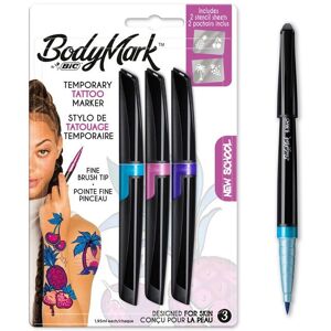 Bic Stylo de tatouage temporaire BodyMark Set New School - Publicité