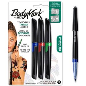 Bic Stylo de tatouage temporaire BodyMark Set Old School - Publicité