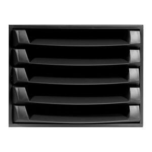 Module de classement Exacompta Eco Black - 5 tiroirs pour format A4+ - noir - Publicité