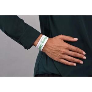 Bracelets d'identification Avery - 26,5 x 1,8 cm - impression laser - blanc - sachet de 50 - Publicité